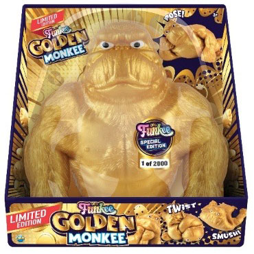 Recalled Orb Funkee Gold Jumbo Monkee in Packaging