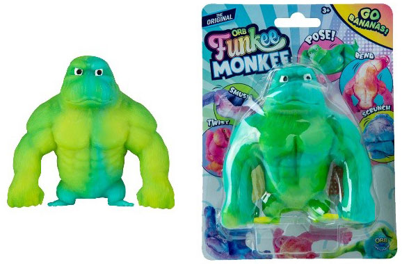 Recalled Orb Funkee Monkee Mega Green and Packaging (part of assortment Model 41929)