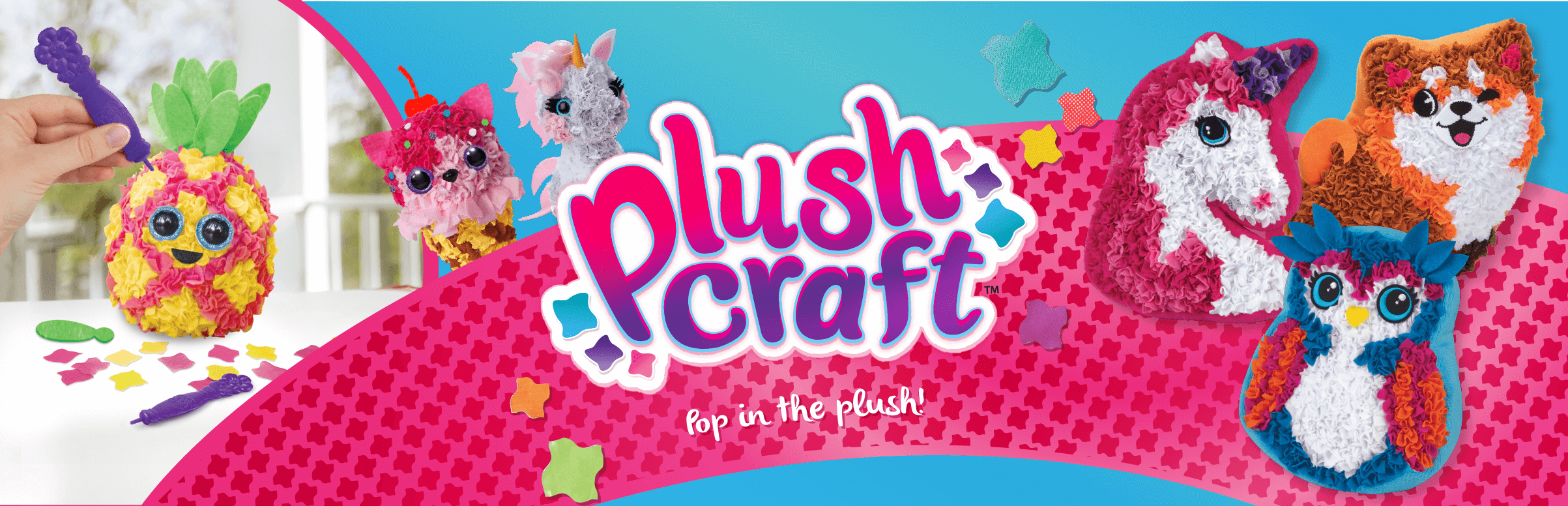 12 Pack: Assorted PlushCraft 3D Fabric Plush Craft Pals, Size: 5 x 10 x 4